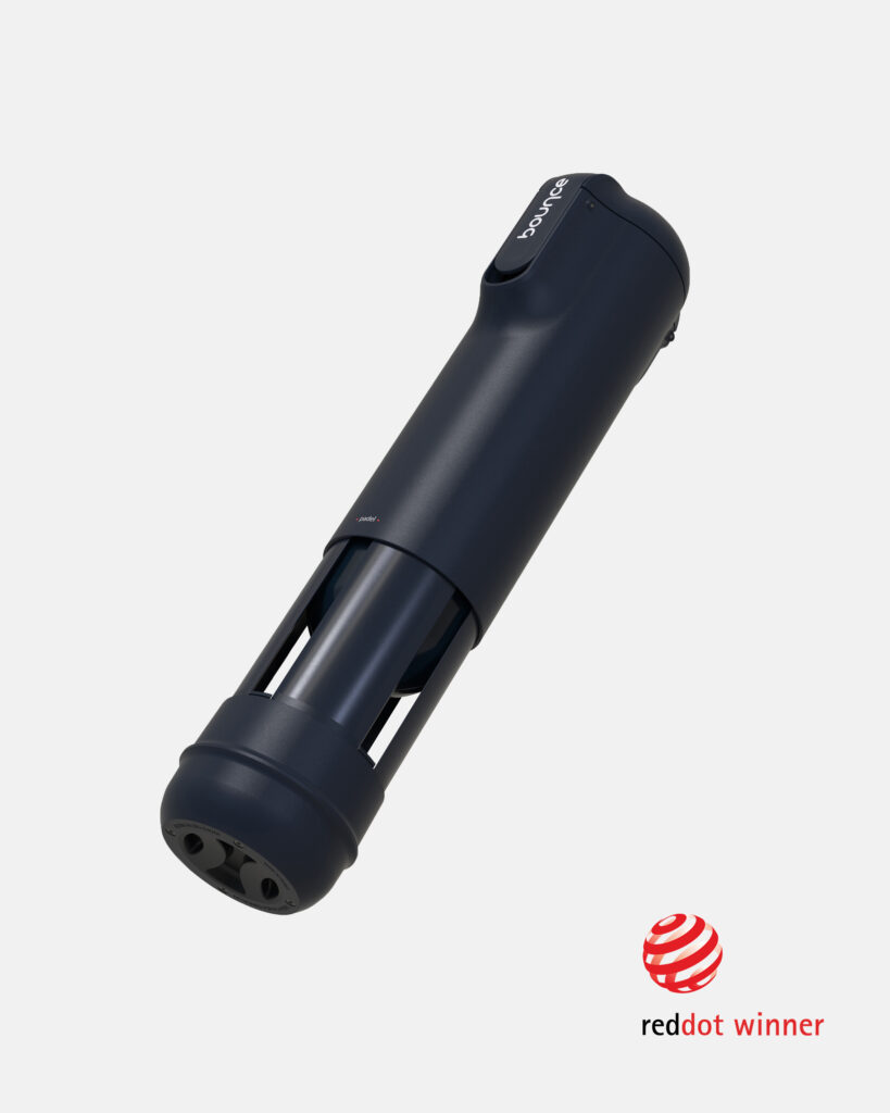 Bounce tube floating pump featuring Red Dot Design Award Label